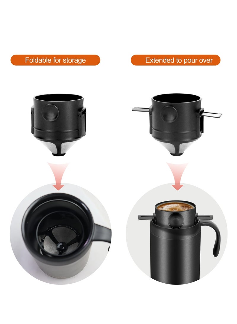 16oz Camping Coffee Maker Pour Over Coffee Maker Set，Camp Pour Over Set，Portable Coffee Kit for Travel, Camping, Offices, Backpacking - Image 4