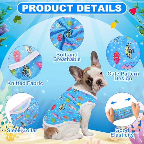Yaomiao 32 Pack Summer Small Dogs Clothes Puppy Shirts Bulk Breathable Sleeveless Pet TShirts Cute Hawaiian Dog Clothes for Boy Girl Dogs Vest Apparel for Puppies CatsCartoon SeriesXs - Image 3