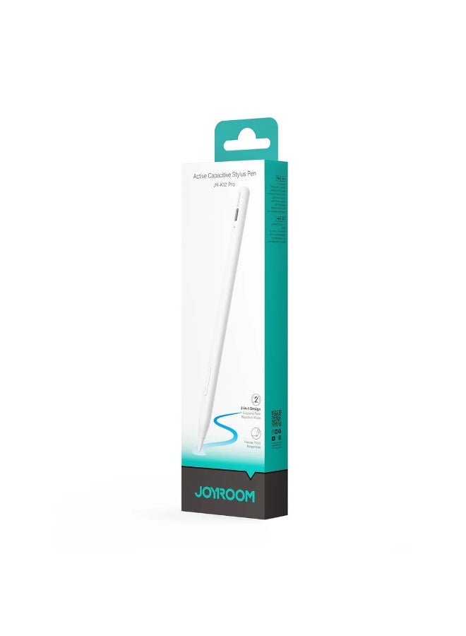 JOYROOM JR-K12 Pro Active Dual-Mode Stylus Pen (Including 2 Spare Nibs) - White - Image 5