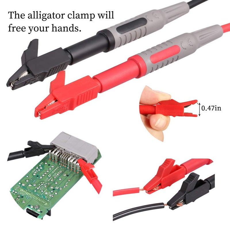 Bionso 25-Piece Multimeter Leads Kit, Professional and Upgraded Test Leads Set with Replaceable Gold-Plated Multimeter Probes, Alligator Clips, Test Hooks and Back Probe Pins. - Image 5