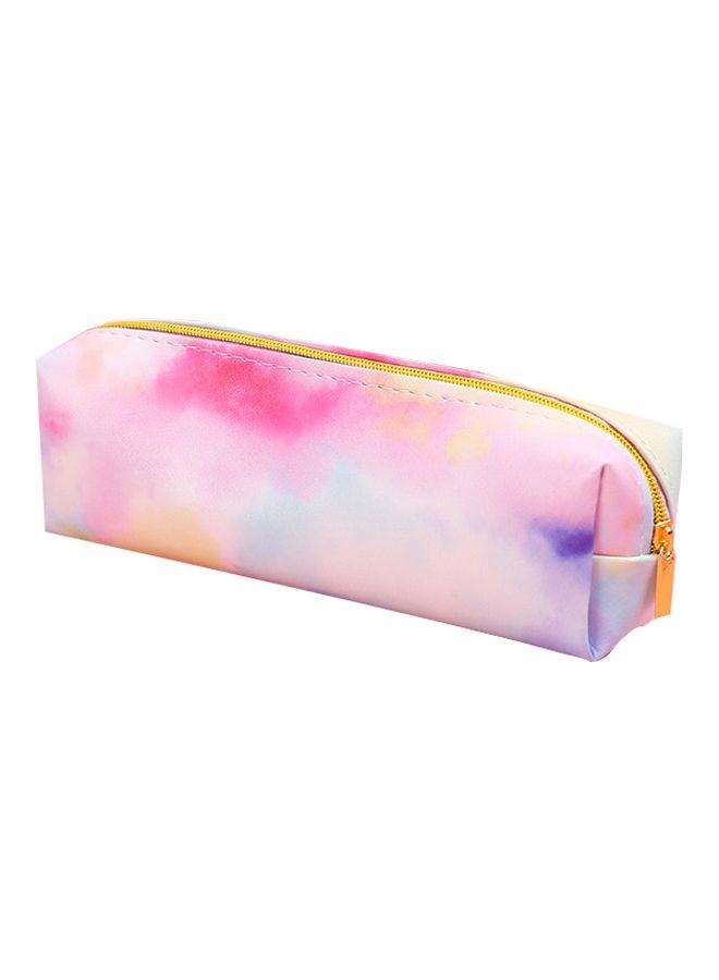 NIBEMINENT PU Pencil Case Pink/White/Purple - Image 1