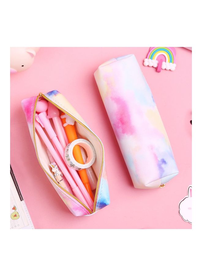 NIBEMINENT PU Pencil Case Pink/White/Purple - Image 2