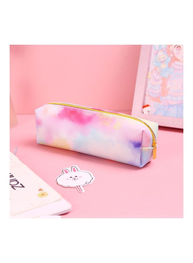 NIBEMINENT PU Pencil Case Pink/White/Purple - Image 4