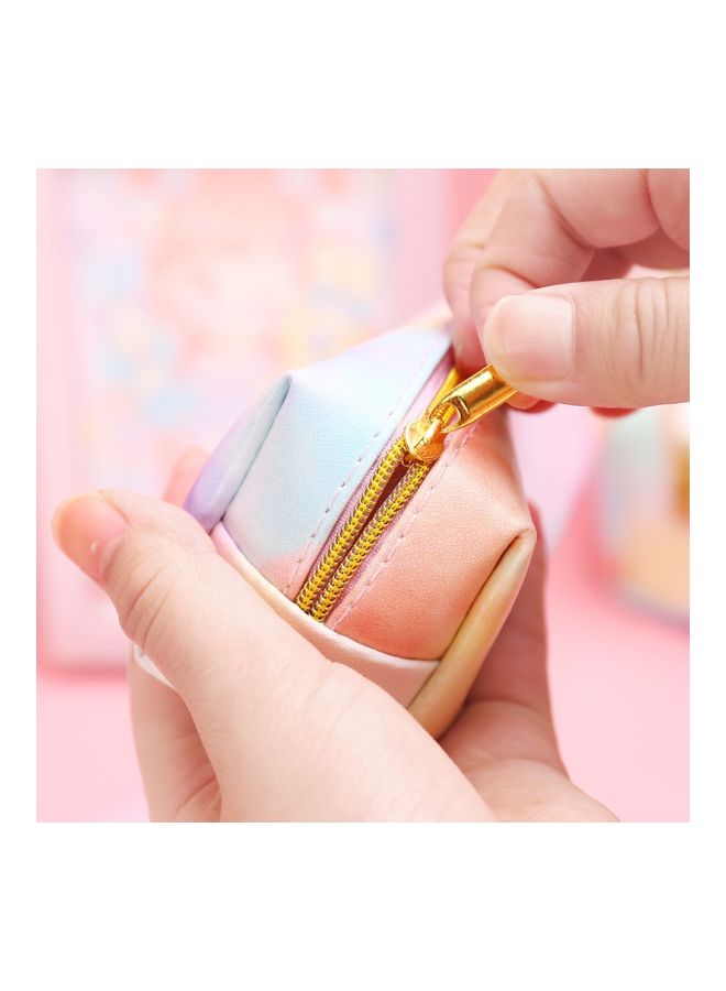 NIBEMINENT PU Pencil Case Pink/White/Purple - Image 3