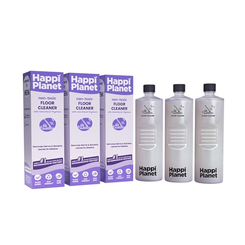 Happi Planet | Organic & Herbal Floor & Bathroom Cleaner, Powered by Neem | 3L | Freshness of Basil | Natural, Plant Based, Non-Toxic, Eco-Friendly | Pet & Baby Safe | Marble, Granite & Wood Safe - Image 1