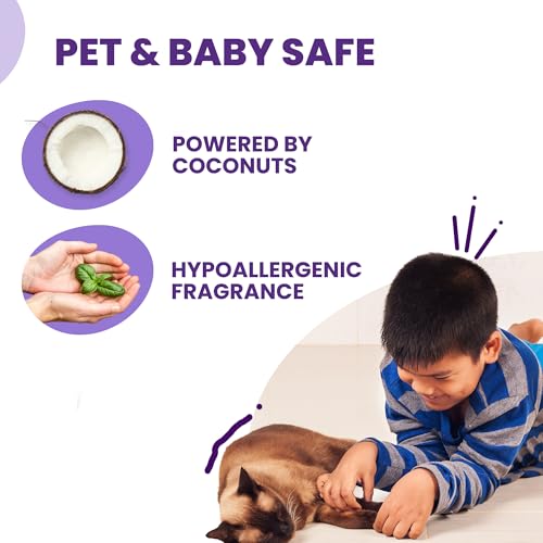 Happi Planet | Organic & Herbal Floor & Bathroom Cleaner, Powered by Neem | 3L | Freshness of Basil | Natural, Plant Based, Non-Toxic, Eco-Friendly | Pet & Baby Safe | Marble, Granite & Wood Safe - Image 4