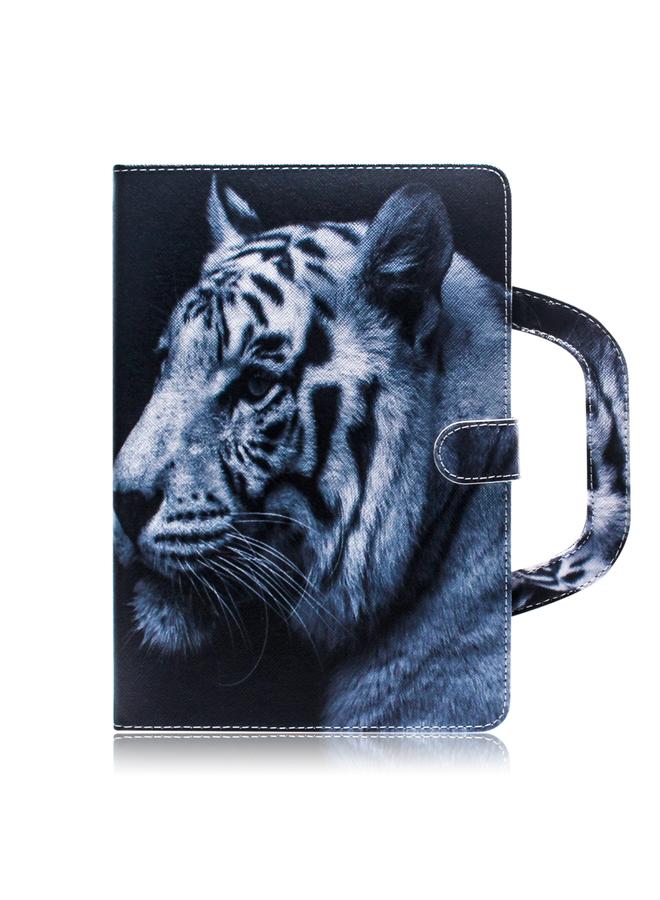 زبون حافظة لجهاز iPad 10.2 / 10.5 / Air 2019، حافظة جلدية أفقية قابلة للطي برسومات ملونة ثلاثية الأبعاد مع حامل وفتحة بطاقة ومحفظة ومقبض - Image 2