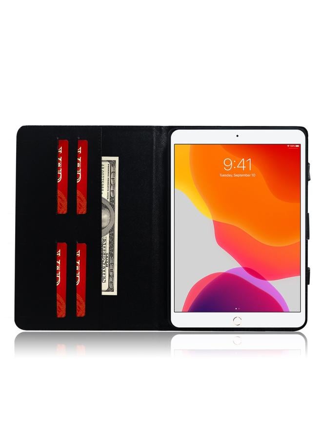 زبون حافظة لجهاز iPad 10.2 / 10.5 / Air 2019، حافظة جلدية أفقية قابلة للطي برسومات ملونة ثلاثية الأبعاد مع حامل وفتحة بطاقة ومحفظة ومقبض - Image 4