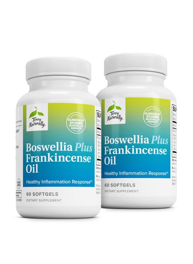 Terry Naturally Boswellia Plus Frankincense Oil - Joint Support Supplement to Support Mobility & Joint Comfort - Support Cellular Health with Boswellia & Frankincense Oil - 60 Softgels (Pack of 2) - Image 1