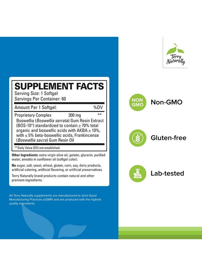 Terry Naturally Boswellia Plus Frankincense Oil - Joint Support Supplement to Support Mobility & Joint Comfort - Support Cellular Health with Boswellia & Frankincense Oil - 60 Softgels (Pack of 2) - Image 2