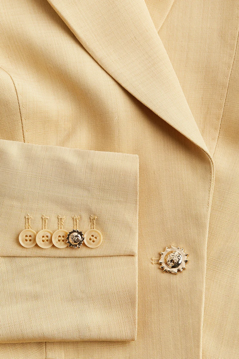 اتش اند ام بليزر بصف أزرار مفرد من قماش الفيسكوز