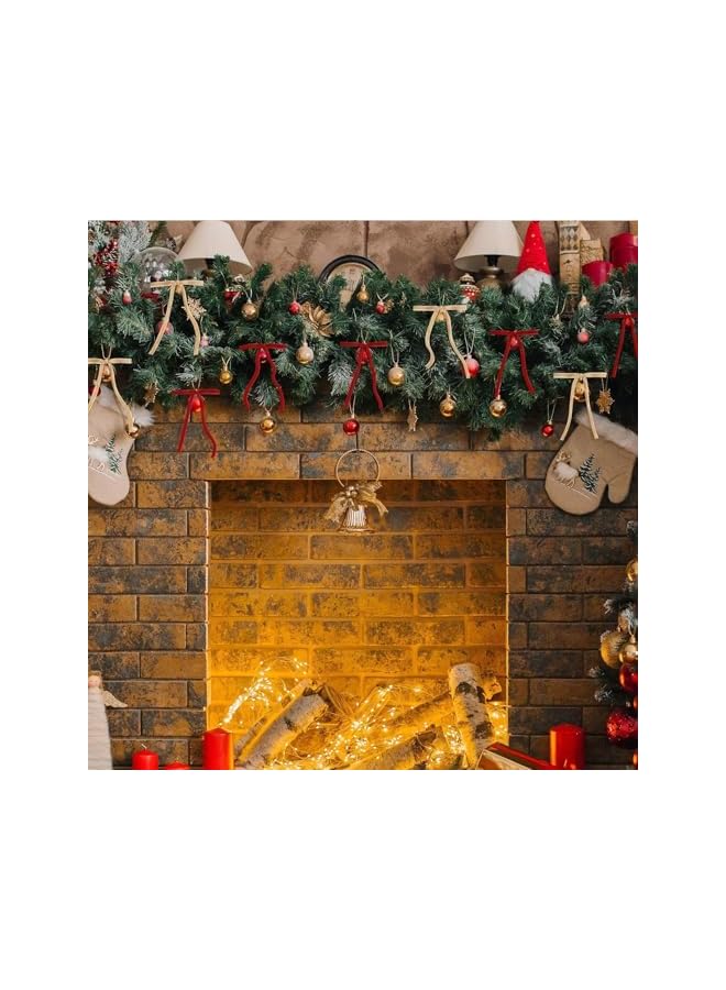 The Bros Christmas tree bow, twisted rural craft gifts, vintage ribbons, home Christmas decorations, wedding, outdoor, indoor, party decorations, red (28 pieces) - Image 5