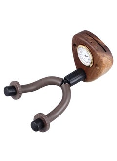 Thoraya Wall Mounted Guitar Hanger with Hygrometer Wood Anti Slip Multifunctional Guitar Hook for Violin Mandolin Bass Dark Color  - Image 3
