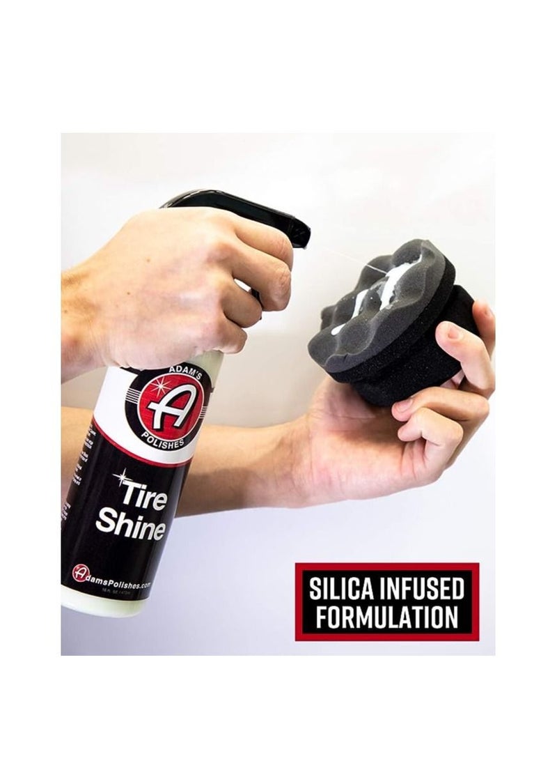 Adam's Polishes Adam's Polishes Tire Shine 16oz Easy to Use Spray Tire Dressing With SiO2 for Glossy Wet Tire Look With No Sling Works on Rubber Vinyl & Plastic.  - Image 5