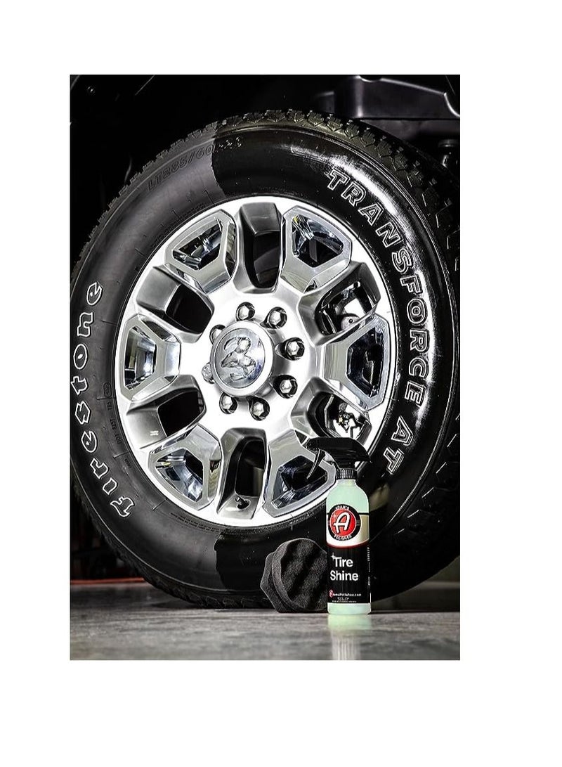 Adam's Polishes Adam's Polishes Tire Shine 16oz Easy to Use Spray Tire Dressing With SiO2 for Glossy Wet Tire Look With No Sling Works on Rubber Vinyl & Plastic.  - Image 2