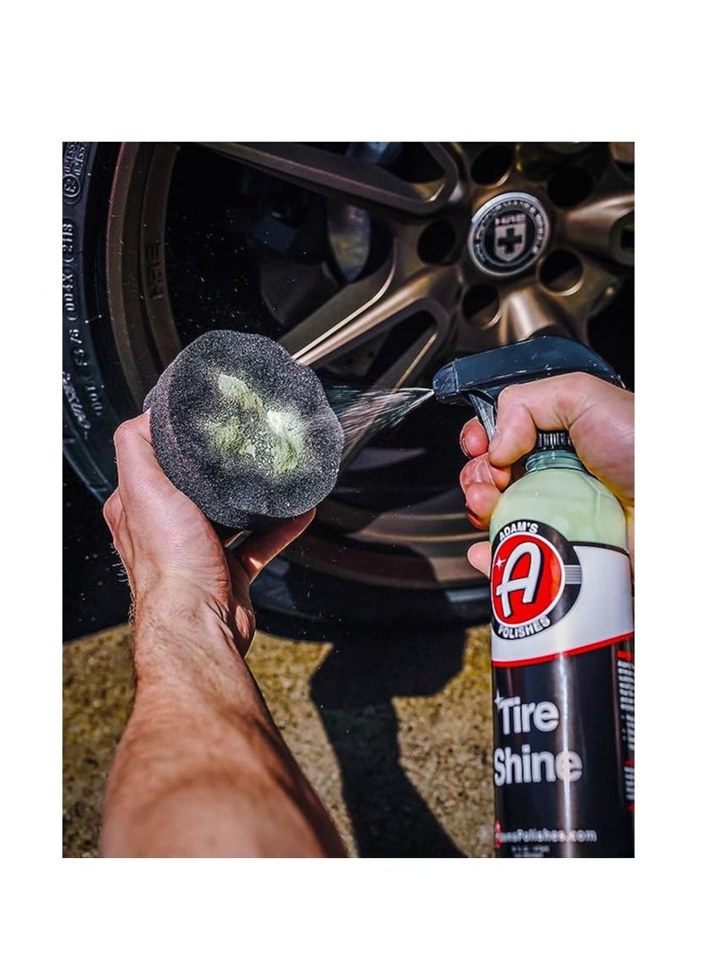 Adam's Polishes Adam's Polishes Tire Shine 16oz Easy to Use Spray Tire Dressing With SiO2 for Glossy Wet Tire Look With No Sling Works on Rubber Vinyl & Plastic.  - Image 3