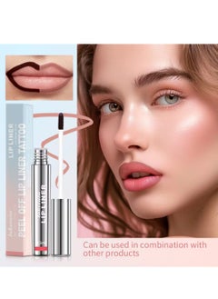 lakerain Peel Off Lip Liner Tattoo Peel Off Lip Stain Long Lasting Lip Stain Peel Off Infused with Hyaluronic Acid and Vitamin E Waterproof Long Lasting Highly Pigmented Matte Lip Tint Rose Pink 01  - Image 5