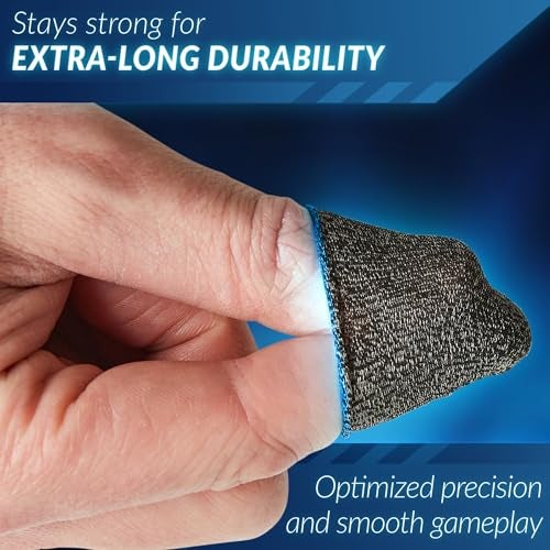 RISOKA 10 Pieces Gaming Finger Sleeves - Perfect Touchscreen Glide - Thumb Sleeve for Mobile Games - Dedales Gamer Profesionales - Phone Accessories - Image 5