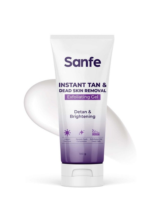Sanfe - Instant Tan & Dead Skin Removal Exfoliating Gel | Visibly Removes Tan | Aha Exfoliation In Minutes | Smooth & Bright Skin | 100G - Image 1
