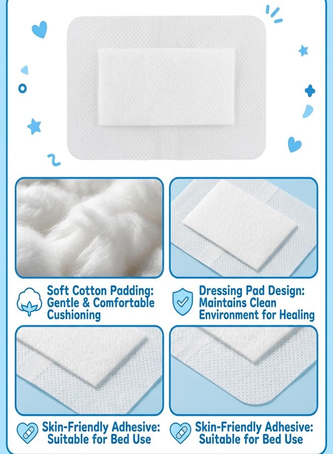 Vihaanta 24PCS Dressing Pad, Bed Sore Dressing for Daily Care, Soft Cotton Padded Cover, Pack of 24 Adhesive Bandages with Extra Padding, Gentle on Skin Dressings for Sensitive Areas - Image 3