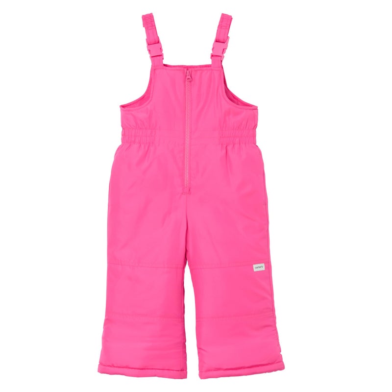 Carter's Unisex Kids Insulated Snow Bib Snow-ver-all Ski Pants, Fuchsia, 4T - Image 1