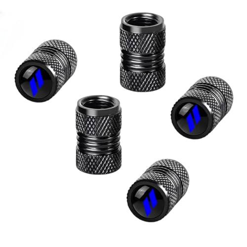 RUIHEDAHB 5PCS Tire Valve Stem Caps for Car Tires with Rubber ORing Compatible with Dodge Charger Durango Challenger RAM Chrysler 300 Blue - Image 1