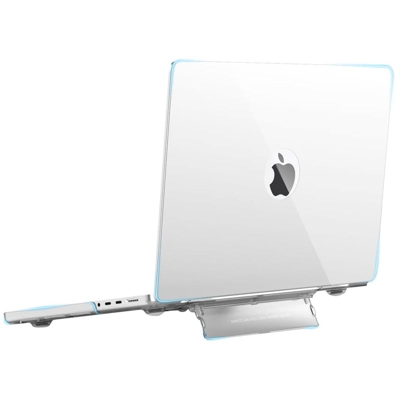 HASTHIP غطاء حاسوب محمول HASTHIP® لجهاز MacBook Air مقاس 13.6 بوصة M4 A3240 M3 A3113 M2 A2681 مع قاعدة قابلة للطي إصدار 2025 2024 2022 لجهاز Apple غلاف مرن شفاف ناعم - Image 1
