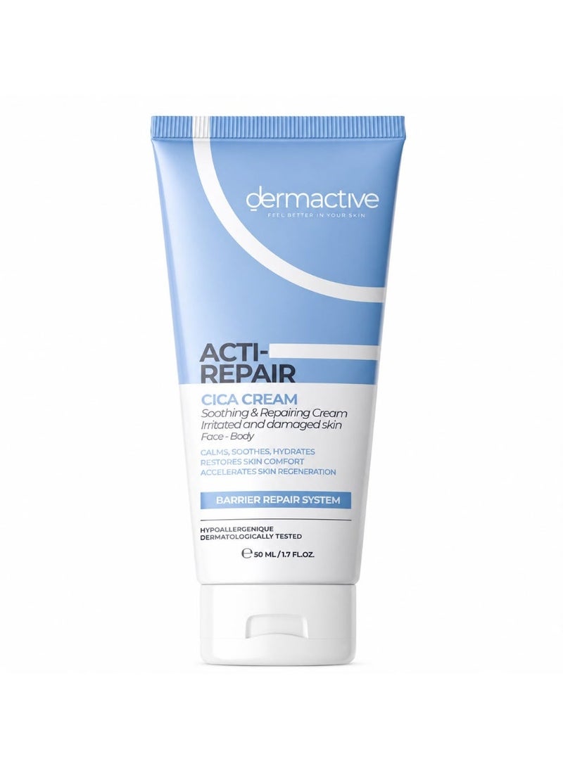 Dermactive Acti-Repair Cica Cream, Soothing & Repairing, Face & Body, 50ml - Image 2
