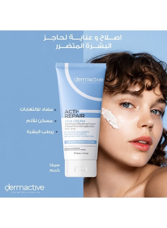 Dermactive Acti-Repair Cica Cream, Soothing & Repairing, Face & Body, 50ml - Image 5