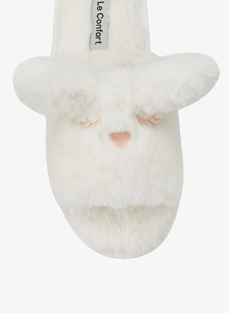 Le Confort Beige Women Ear Applique Bedroom Slippers for Women | Best Price UAE