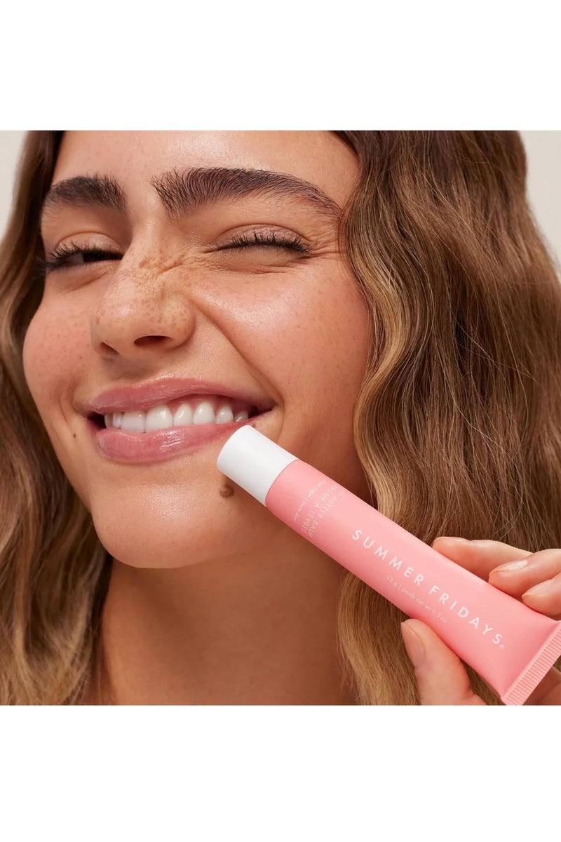 سامر فرايدايز كريما شفاه صيفي يوم الجمعة الملون - كريم شفاه نباتي مغذي لترطيب فوري ومشرق ورطب - بلون خفيف، عناية تهدئة للبشرة - سكر وردي 15 جرام - Image 4