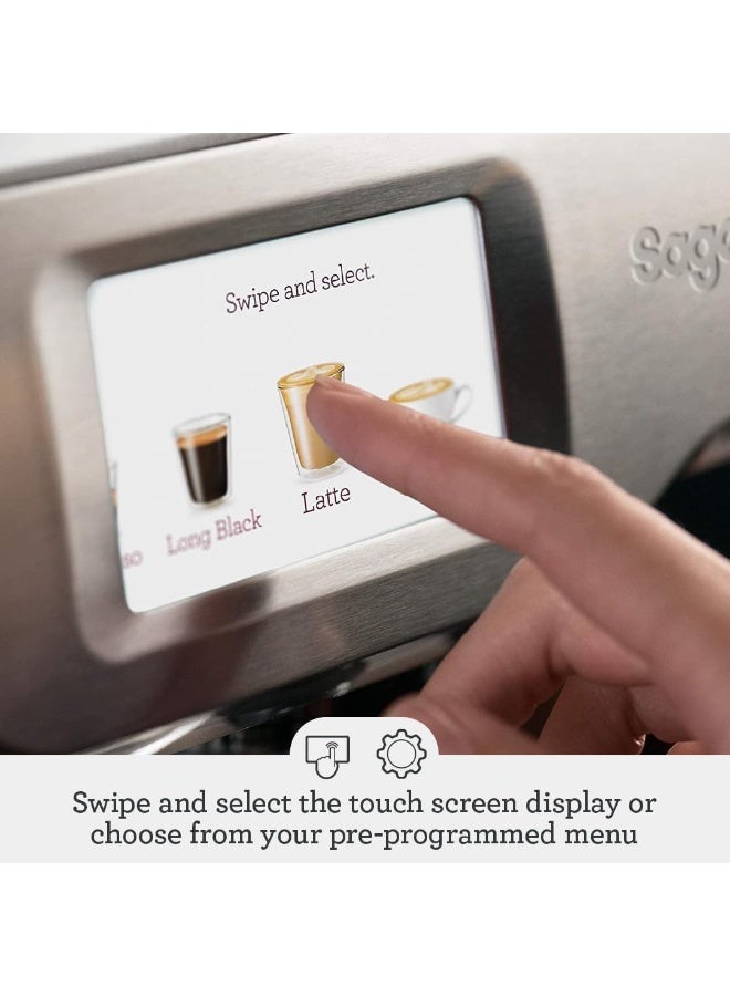 Sage The Oracle Touch –Bean-to-Cup Espresso Machine, Touchscreen, Auto Grind & Tamp, Milk Frother – Brushed Stainless Steel - KSA Version, 2 Year Manufacturer Warranty - Image 3