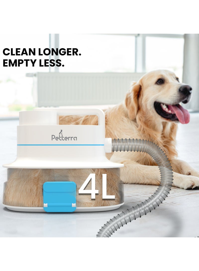 PetTerra Pet Terra FurCare Pro 3-in-1 Grooming Kit with Vacuum Suction (99%), Dryer, and Professional Clippers. Includes Tools for Efficient Pet Grooming, 4L Dust Cup, Low Noise. Ideal for Dogs, Cats & More! - Image 5