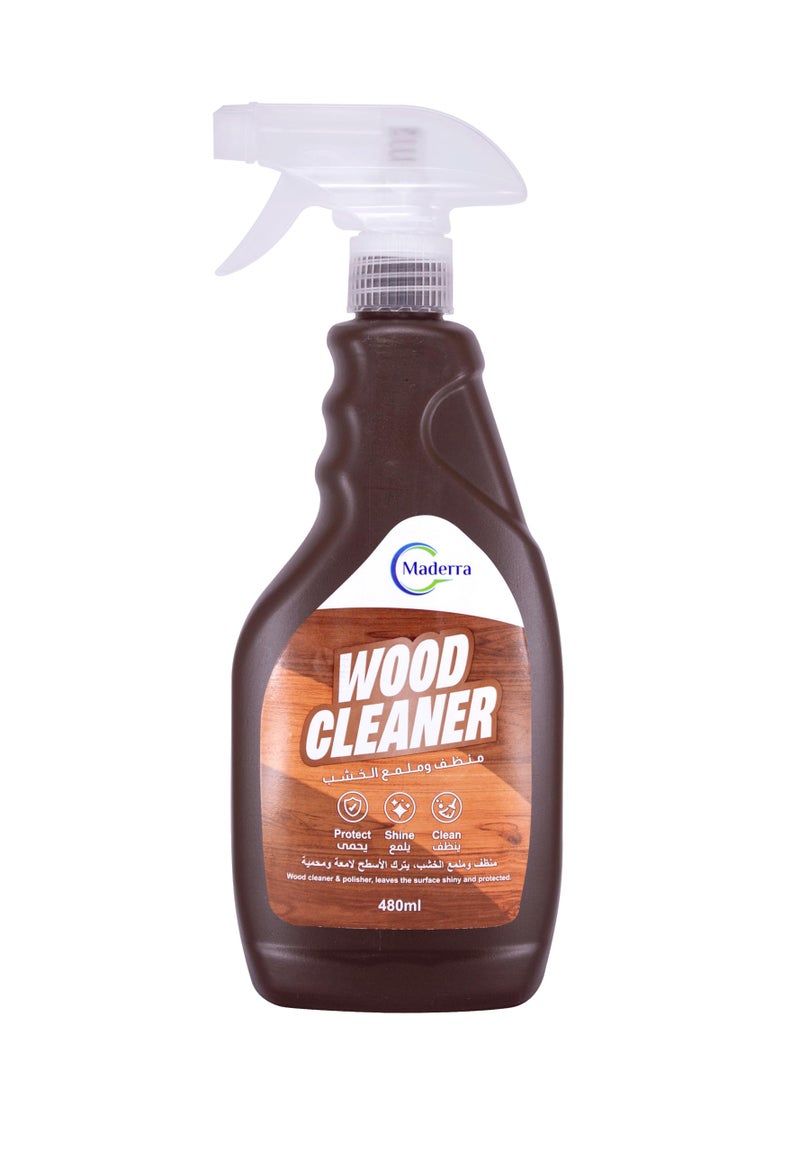 Maderra Wood Cleaner And Polish Spray For Furniture, Dust Remover For Tables Chairs And Cabinets, Protective Shine Formula For Hardwood Surfaces, Fingerprint Resistant - Image 1