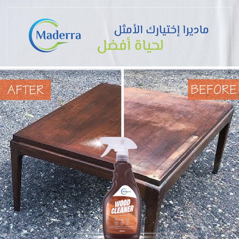 Maderra Wood Cleaner And Polish Spray For Furniture, Dust Remover For Tables Chairs And Cabinets, Protective Shine Formula For Hardwood Surfaces, Fingerprint Resistant - Image 3