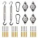 AMGO Amgo Square/Rectangle Sun Shade Sail Canopy Installation Hardware Kit Accessory 40 PC, 10 Inches Turnbuckles, 316  - Image 2