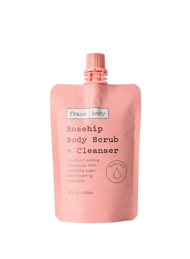 frank body Rosehip Body Scrub and Cleanser Mini 100g - Image 1