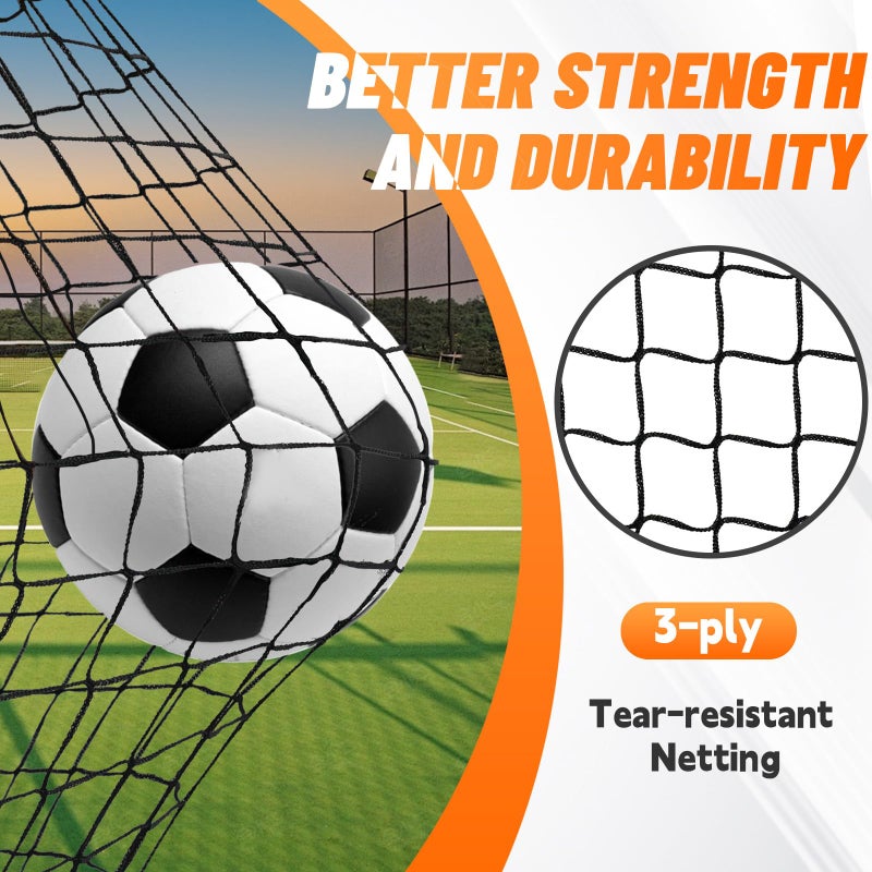Bearwill Soccer Goal, Kids Soccer Goals for Backyard Set of 2, 4x3ft Portable Soccer Goal Pop Up Soccer Net, Kids Soccer Net for Backyard Training Equipment with Soccer Ball, Ladder, Cones, Targets - Image 2