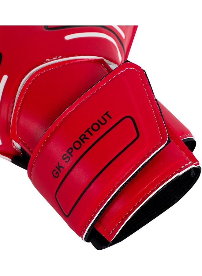 Sportout Youth & Adult Goalie Goalkeeper Gloves,Strong Grip for The Toughest Saves, with Finger Spines to Give Splendid Protection to Prevent Injuries, Red, 8#  - Image 4