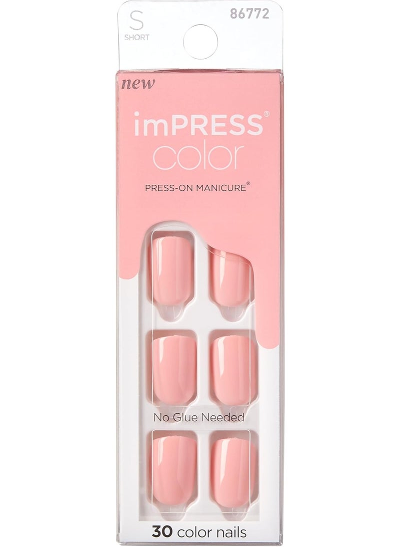 Impress ImPRESS Color Short Pink Press-On Manicure Nails - Image 1