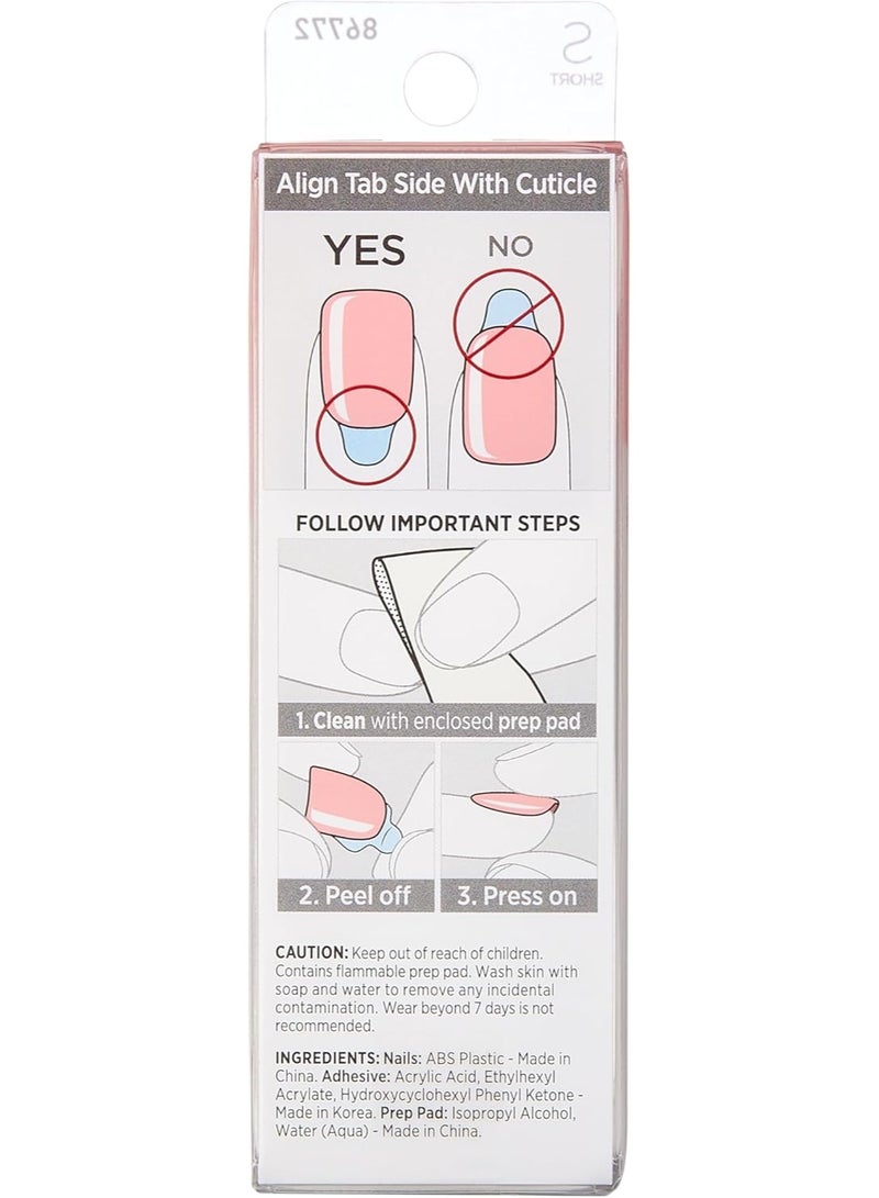 Impress ImPRESS Color Short Pink Press-On Manicure Nails - Image 2