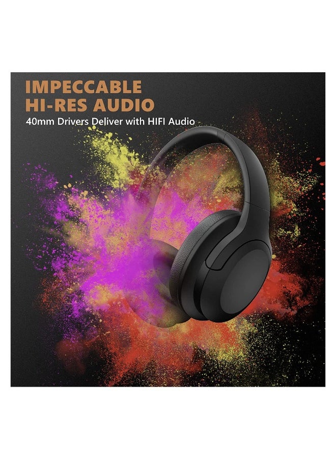 Active Noise Canceling In-Ear Headphones Bluetooth 5.0 Wireless 40 Hours Long Battery Life ANC 25dB Noise Cancellation CVC 80 Microphone for Phone and TV, Hi-Fi Sound, USB Type-C Fast Charging