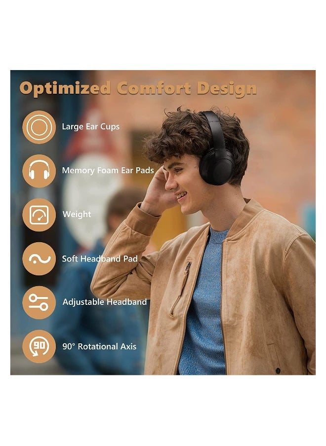Active Noise Canceling In-Ear Headphones Bluetooth 5.0 Wireless 40 Hours Long Battery Life ANC 25dB Noise Cancellation CVC 80 Microphone for Phone and TV, Hi-Fi Sound, USB Type-C Fast Charging