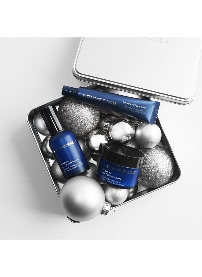 HOMMEFACE Advanced Age Defense 3-Step Anti-Aging Skincare Set For Men - Facial Serum, Eye Cream & Face Cream  - Image 5
