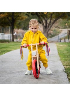 Generic (Yellow-pink) Bicycle Streamers Children Bicycle Tassels 1 Pair, Children's Bicycle Accessories Scooter Bicycle Tricycle Handlebar Streamers Handlebar Accessories Suitable for Girls and Boys  - Image 4