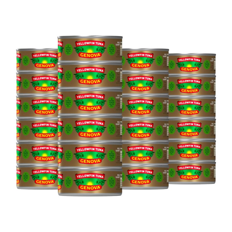Genova Premium Yellowfin Tuna in Extra Virgin Olive Oil with Sea Salt 5 Ounce Cans Pack of 24 Wild Caught Solid Light - Image 2