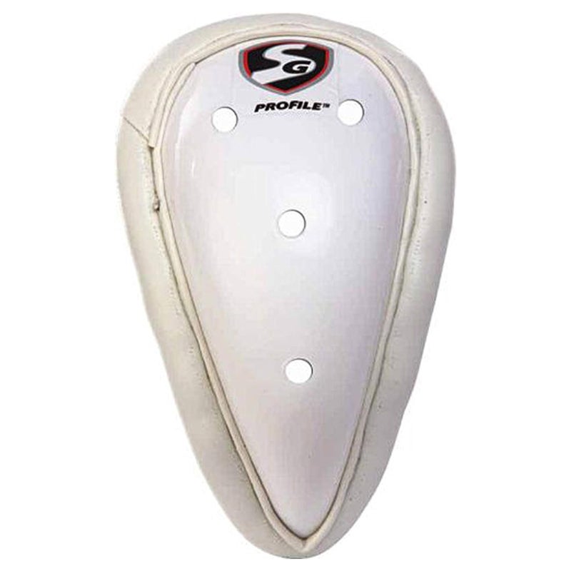 SG Profile Abdominal Cricket Pad (White / Size:Men) | Ultimate Comfort | High-Quality Material | Soft Feel | Superior Shock Absorption - Image 1
