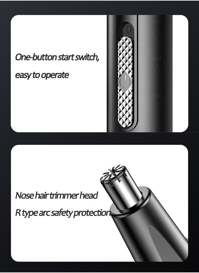Gasin USB Rechargeable Nose Hair Trimmer Black  - Image 3