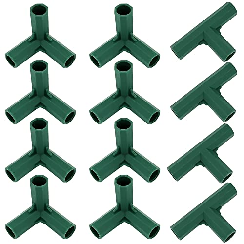 Gardeningwill 3 Way 16mm Elbow PVC Pipe Fitting Build Heavy Duty Greenhouse Frame Furniture Connectors Tent Connection (Pack of 12) - Image 1