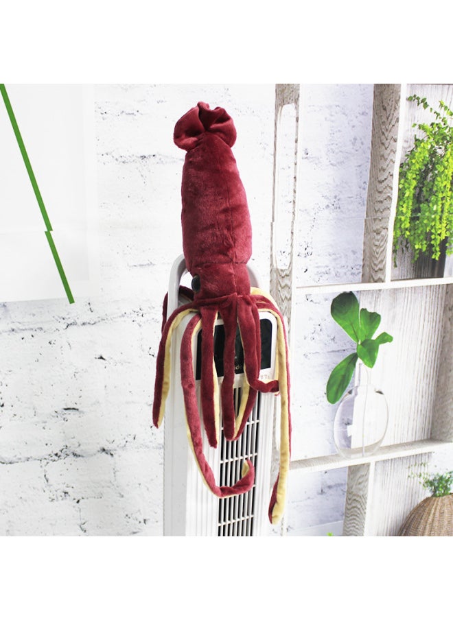 Wine Red Deep Sea Squid Plush Toy Simulation Octopus Octopus Creative Doll Wild Animal Spot-Color:Wine Red-Height:65cm (with Whiskers)